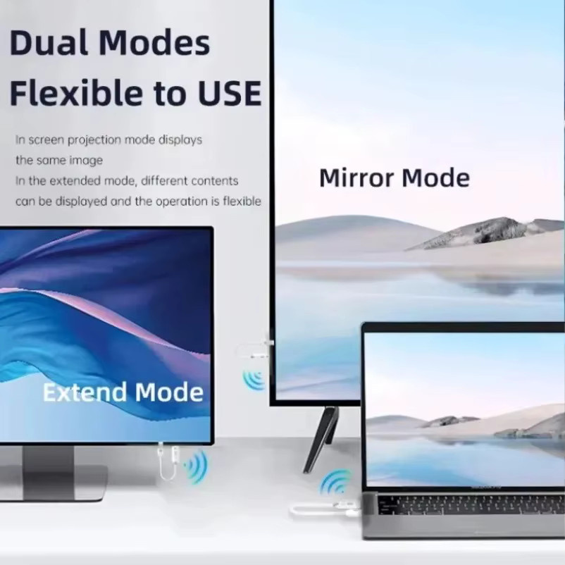 Muzisn Kabelloser HDMI Video-Audio-Sender und Empfänger Full HD 1080P mit 5.8G Reichweite von 30m in Weiß - Bild 2