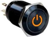 Bulgin MPI005P28LAAM12 Drucktaster in Schwarz aus Aluminium - Bild 1