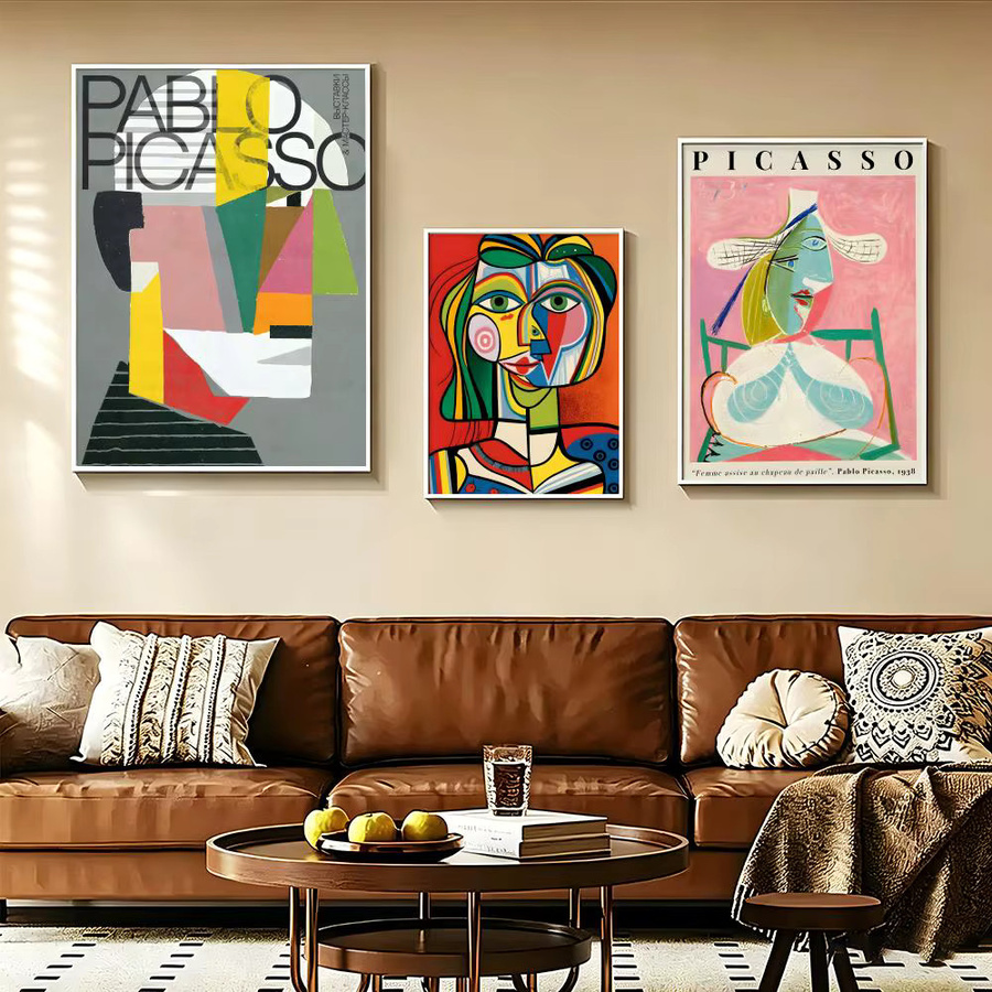 ArtStyle P-Picasso S-Style Poster, selbstklebender abstrakter Papierdruck in Multicolour, modern und geometrisch, B/H: 20 x 20 cm - Bild 2