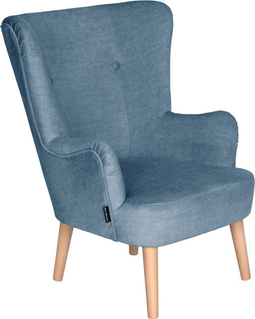 Max Winzer Kindersessel Star in Blau mit Buchenholz und Polsterung im skandinavischen Design, B/T/H: 59,0 x 65,0 x 73,0 cm - Bild 1