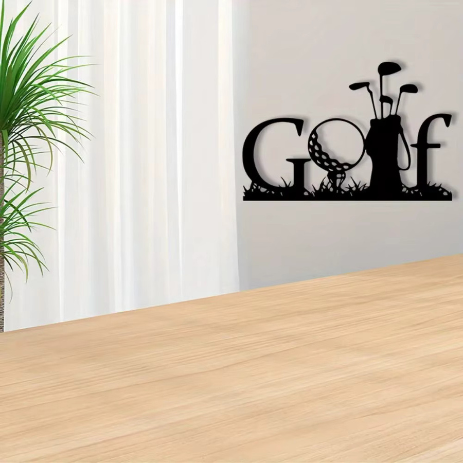 CIFBUY Golf Metall-Wandkunst Silhouette Schwarz, Wanddekoration für Golf-Liebhaber, B/H: 30,48 x 30,48 cm - Bild 3