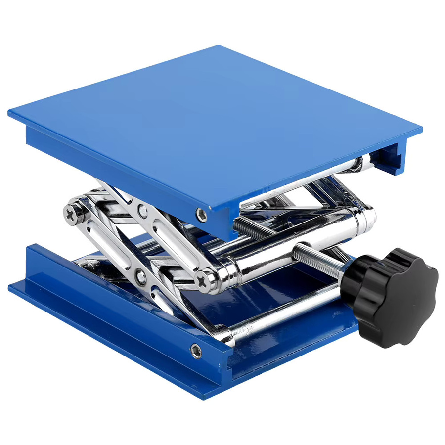 Blauer galvanisierter Aluminium-Scherenheber für Laboranwendungen B: 100 mm, T: 100 mm - Bild 5