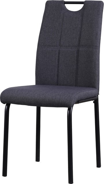 HTI-Living Stuhl Denton in Grau aus Webstoff - Bild 1
