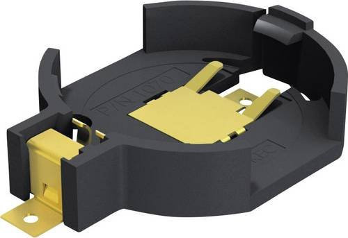 Keystone Electronics 1070 Knopfzellenhalter für 1x CR2032, Horizontal, Oberflächenmontage SMD, Schwarz, L x B x H: 28,38 x 20 x 5,97 mm - Bild 1