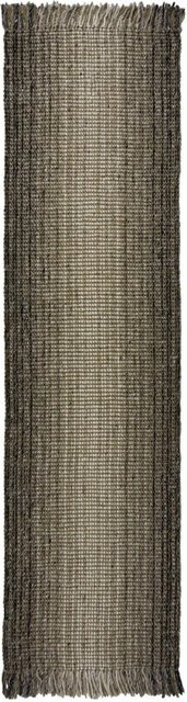 Flair Rugs Kurzflorteppich Jute Ombre Grau B: 60 cm, L: 230 cm - Bild 1