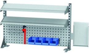 Stier Multiwandaufbau in Grau mit 2 Fachböden B: 100 cm, H: 65 cm, Fachboden B: 100 cm, T: 22 cm - Bild 1