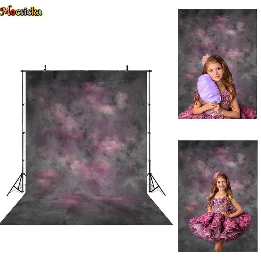 Mocsicka Fotohintergrund mit abstrakter Textur in Multicolour für Porträts, Neugeborenen- und Mutterschaftsfotografie im Fotostudio - Bild 3