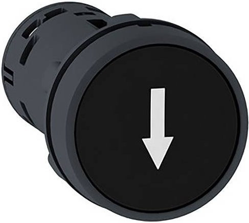 Schneider Electric Harmony XB7 Drucktaster Monoblock Schwarz Ø22mm mit PFEIL UNTEN und Schraubklemme - Bild 1