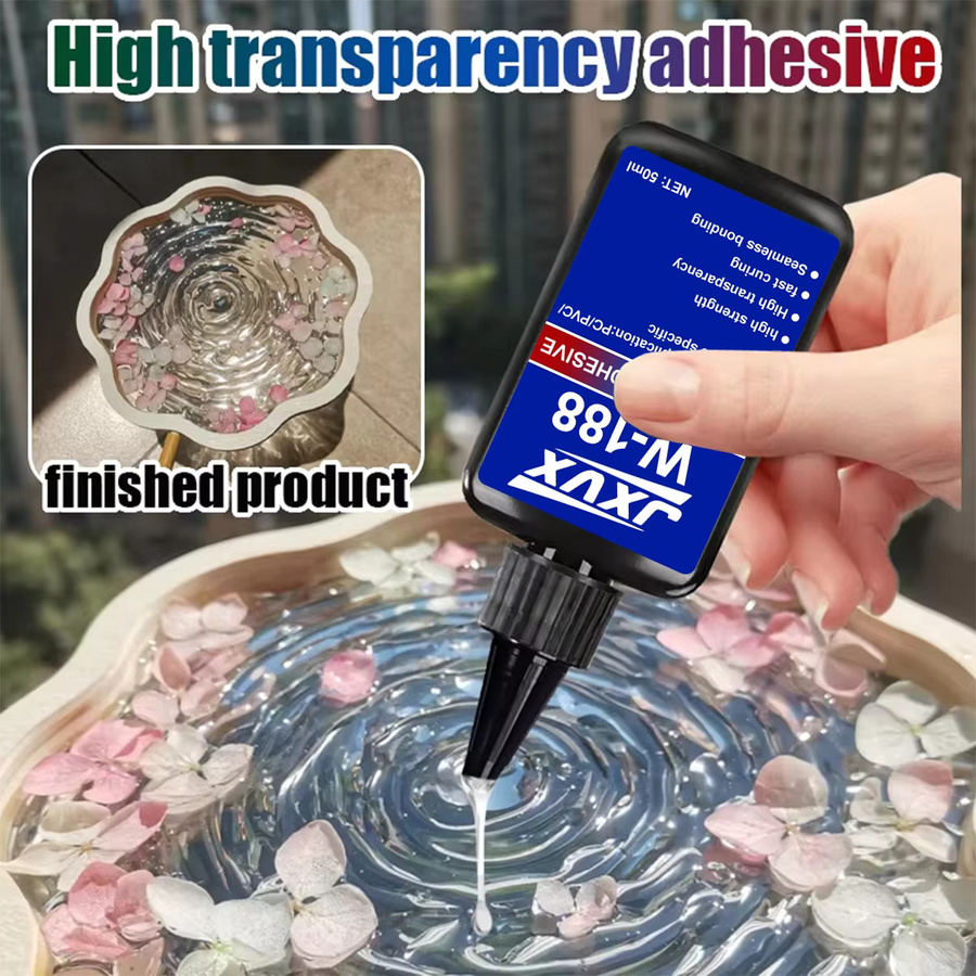 YZAN UV-Kleber hochtransparent und hochfest, 50 g Harzkleber für Metall, Glas und Kunststoff - Bild 6