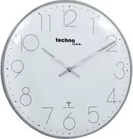 technoline WT 8240 Funkuhr analog in Chrom/Silber für die Wandmontage, Durchmesser: 40 cm - Bild 1