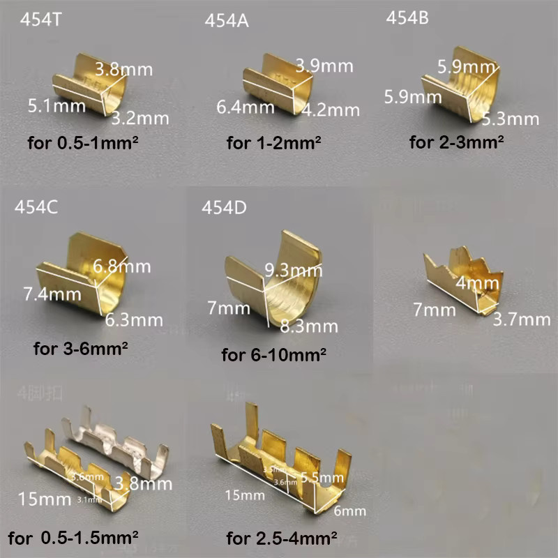 DBWLI U-förmige Schnellanschluss-Terminals DJ452 DJ454 DJ453 mit Zahnfascia für Drahtquerschnitte 0,3-10mm2 in Gold - Bild 2