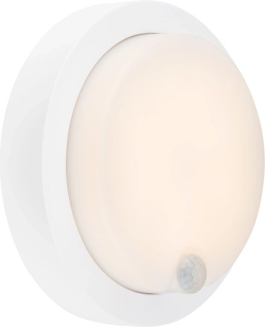 Brilo Akku Außenwandleuchte Pula Weiß mit LED, Bewegungsmelder und Dämmerungssensor, IP44 - Bild 1