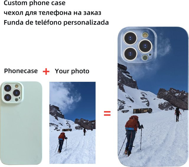 Personalisierte iPhone Hartschale mit eigenem Foto Design für Apple iPhone 16 15 14 13 12 Pro Max Plus X XR XS 11 in Multicolour - Bild 1