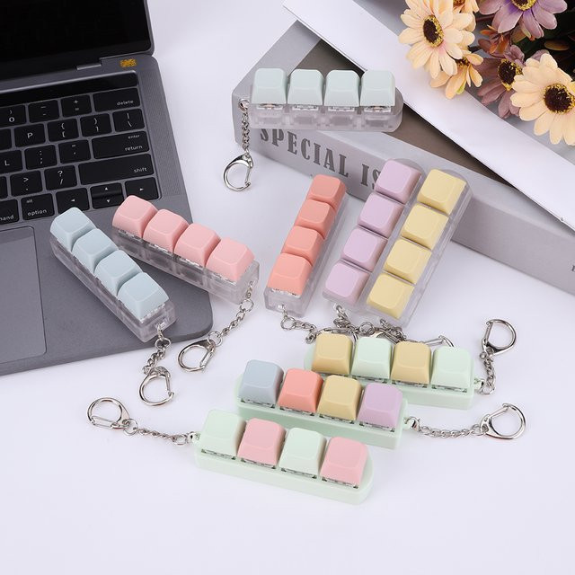 APWIKOGER Tastatur-Clicker-Spielzeug, Tastaturkappe, Zappel-Schlüsselanhänger - Bild 1
