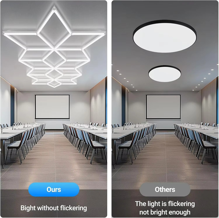 LINYILIGHT LED Deckenleuchte in Sternform, 6500K Cool White, ideale Beleuchtung für Werkstatt und Auto Showroom - Bild 2