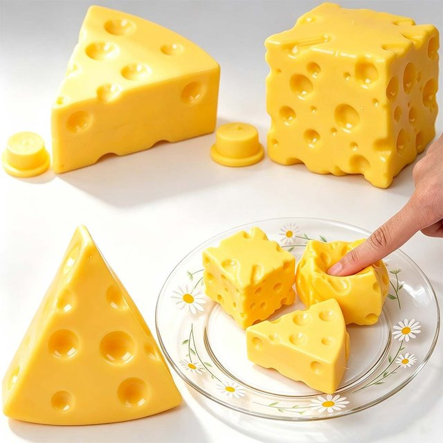 UDOCOOL Käse-Soft-TPR-Leerkugelhüllen, 3er-Set, Bubble Squishy Spielzeug - Bild 1