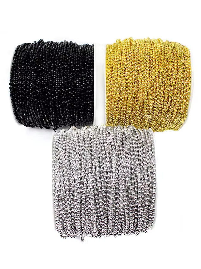 SUMOORL Kugelkette Edelstahl, Silber, Unisex - Bild 3