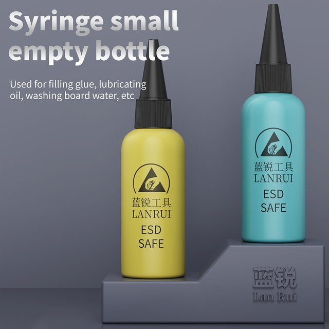 Lanrui ESD-SAFE PE-Quetschflasche für Telefonreparaturen, gelb, 60 ml - Bild 1