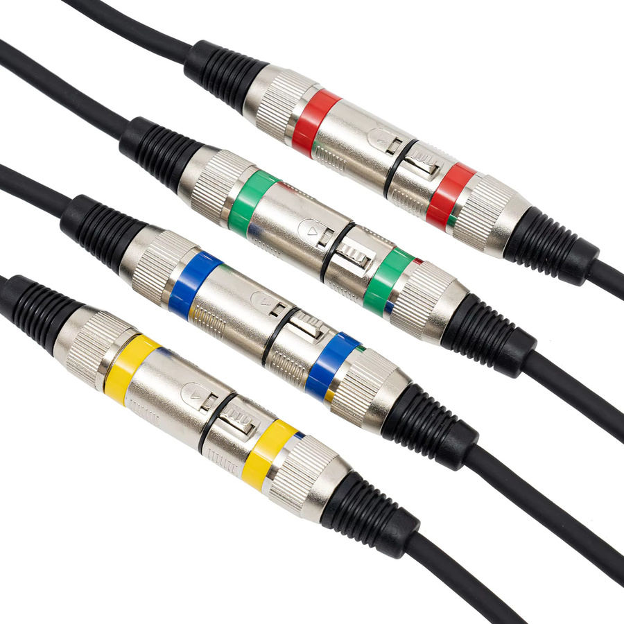 Bymaocar DMX-Lichtsteuerkabel Set, 3m 3-Pin XLR-Kabel in Schwarz für DMX-Controller, Moving Heads und Verstärker - Bild 6