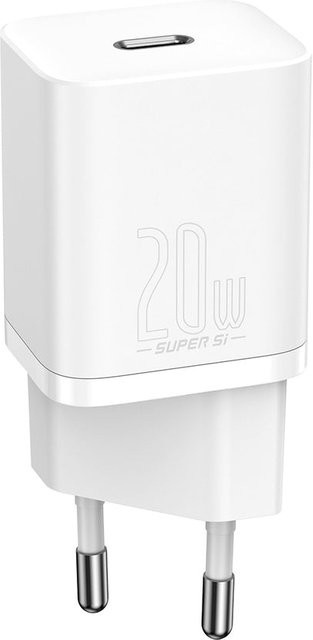 Baseus Super Si Netzteil 20W mit 1x USB-C in Weiß mit QC & PD Unterstützung - Bild 1