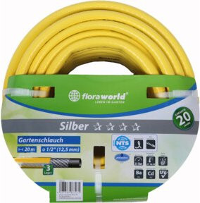 floraworld Gartenwasserschlauch Silber 19 mm 3/4Z 25 m - Bild 1