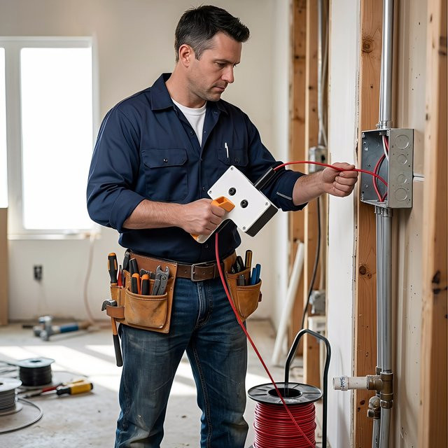 VAKIND Kabelzieher für Rohrleitungen in Orange, Kabelziehwerkzeug für Kabel bis max. 0,3 Zoll Dicke, ideal für Elektriker in engen Räumen und Wänden - Bild 1