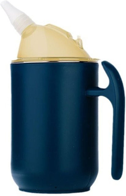 Auslaufsicherer Jiannen Trinkbecher für Senioren und Patienten, Blau, 400 ml - Bild 1