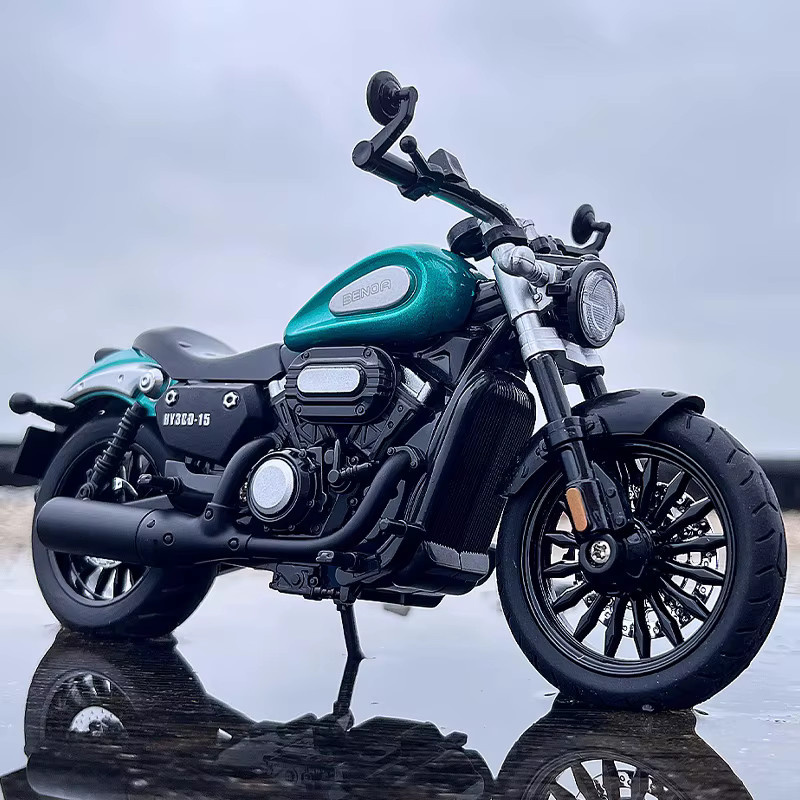 Benda Chinchilla HY300 Motorradmodell, 1:12, Druckguss, mit Sound & Licht - Bild 2