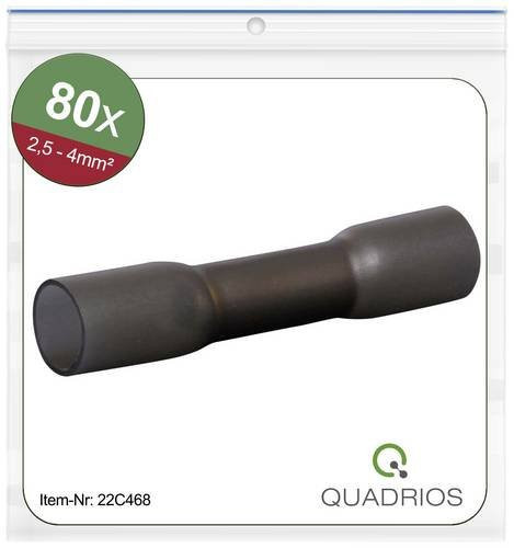 Quadrios 22C468 Stoßverbinder mit Schrumpfschlauch 2.5mm² 4mm² vollisoliert Schwarz 1 Set - Bild 1