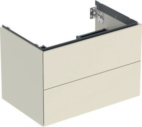 Geberit Waschtischunterschrank One in Sand-Grau mit 2 Schubladen, B/T/H: 74 x 50,4 x 47 cm - Bild 1