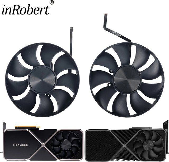 DAPA1115B2UP001 6-poliger 12 V Lüfter für NVIDIA GeForce RTX 3090 Grafikkarten-Kühlerlüfter in Schwarz, 110 mm - Bild 1