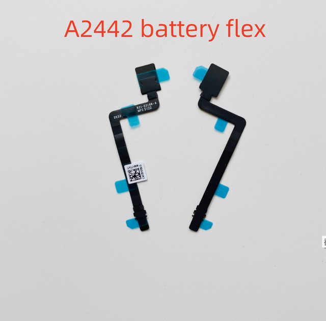 Apple Batterie Flex Kabel für MacBook Pro M1 14 Zoll A2442 und 16 Zoll A2485 in Schwarz - Bild 1