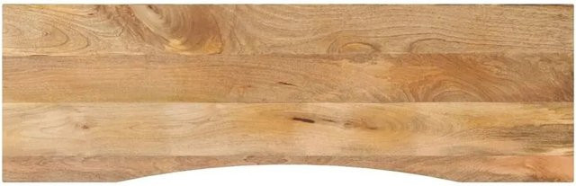 vidaXL Schreibtischplatte aus Massivholz Mango in Braun mit Aussparung, B/T/H: 160 x 50 x 2,5 cm - Bild 1