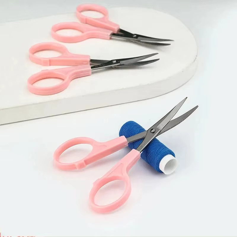 Mini-Nähscheren mit scharfem Winkelkopf und Ellenbogenschere in Pink, Länge: 11,7 cm - Bild 2