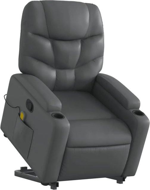 vidaXL Massagesessel Modell 3 mit Aufstehhilfe in Grau aus Kunstleder - Bild 1