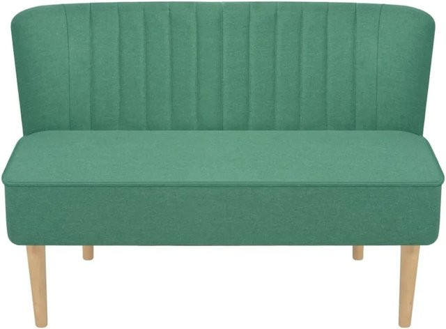vidaXL Sofa aus Stoff in Grün mit Holzrahmen, modern und linear, B/T/H: 117 x 55,5 x 77 cm - Bild 1