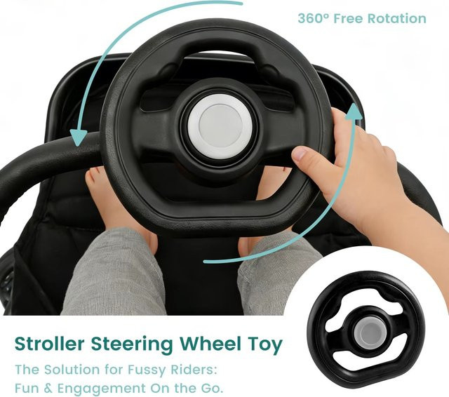 momo&dudu Kinderwagen-Lenkradzubehör, mit Huftönen, 360°-Drehfunktion - Bild 1