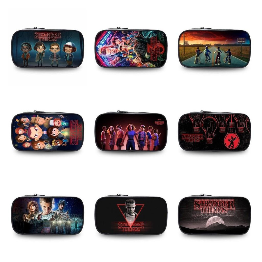HauteHive Federmäppchen Stranger Things aus Oxford-Material, Schwarz-Rot-Mehrfarbig - Bild 2