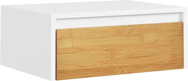 SoBuy Wandmontierter Nachttisch Modern Weiß B: 40 cm, T: 29 cm, H: 15 cm - Bild 1