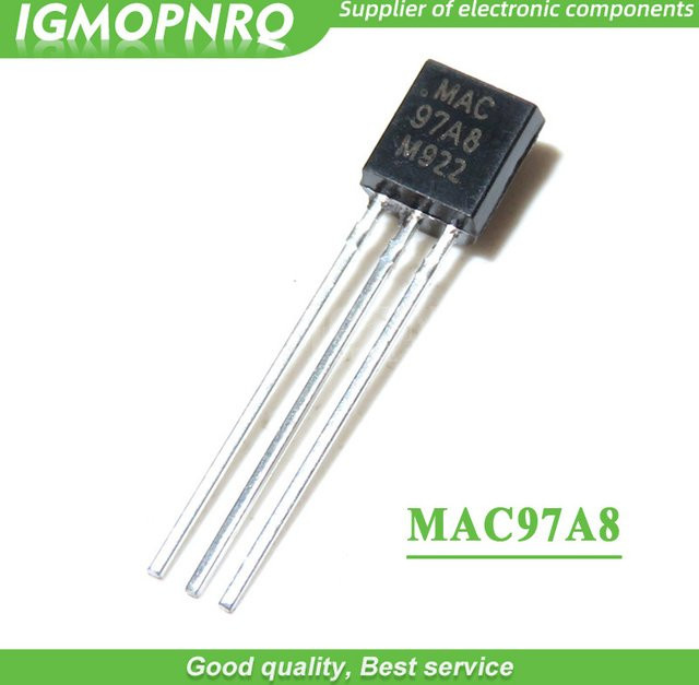 100 Stück MAC97A8 TO-92 Logic Level Triac in Schwarz - Bild 1
