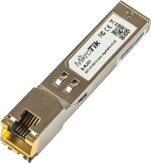MikroTik S-RJ01 SFP Mini-GBIC Transceiver-Modul 1GbE RJ-45 Silber - Bild 1