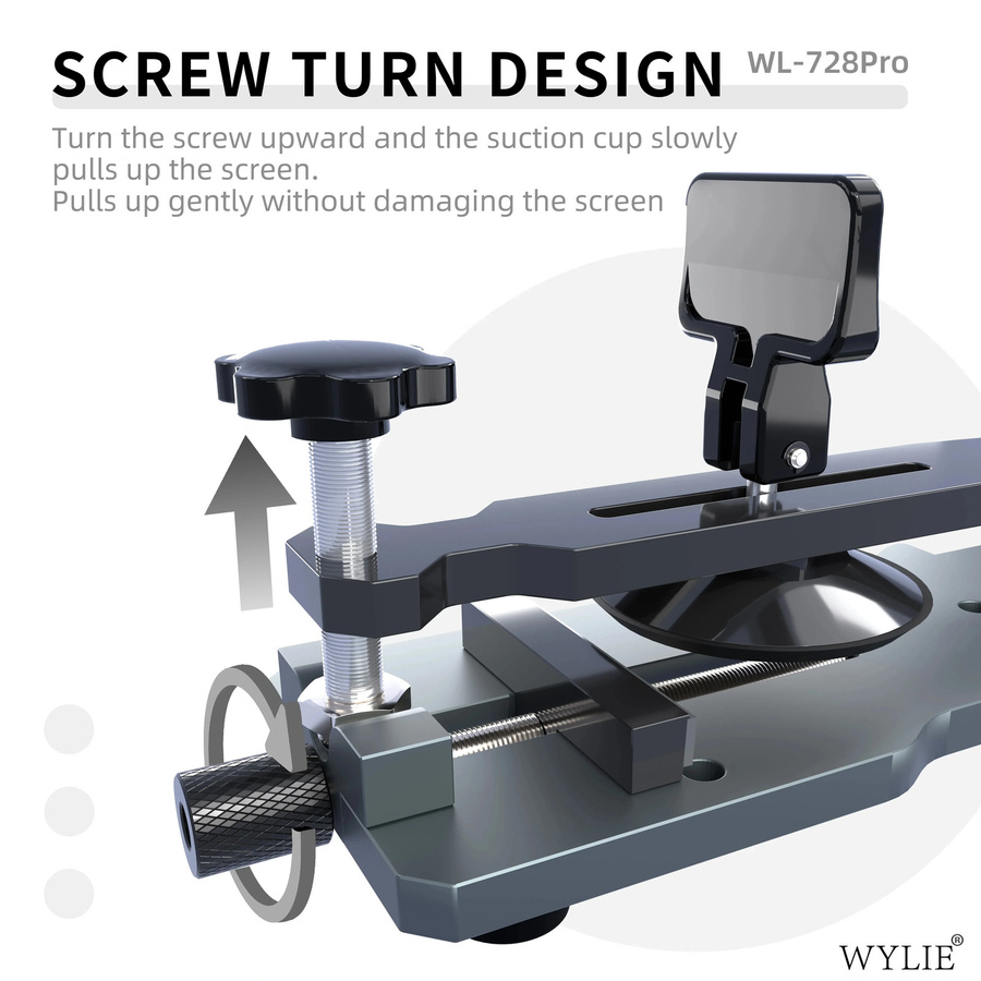 WYLIE WL-728 LCD-Bildschirm-Demontage-Separator für Mobiltelefone in Schwarz mit Klemmvorrichtung zur beheizungsfreien Bildschirm-Schnellentfernung - Bild 3