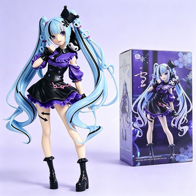 Bandai Hatsune Lila Stehende Figur, Actionfigur, 21cm, ab 12 Jahren - Bild 1