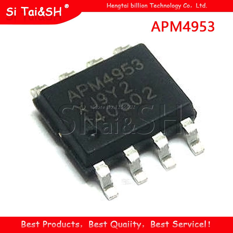 Si Tai&SH APM4953 4953 Dual P-Kanal MOSFET im Enhancement Mode, SOP-8, Schwarz, 20 Stück - Bild 2