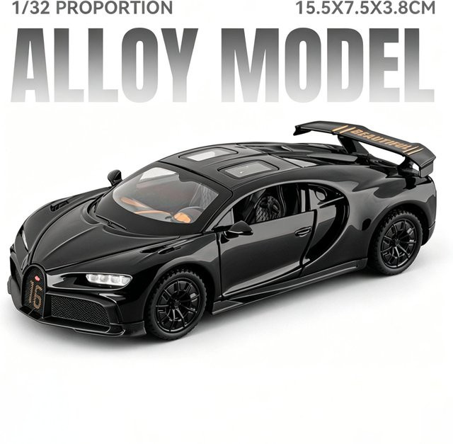 Linyi toy car Chiron Divo Modell Supercar, 1:32, mit Licht und Sound, ab 14 Jahren - Bild 1