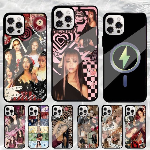 K-Katseye Handyhülle für iPhone 17, 16, 15, 14, 13, 12, 11 Plus, Pro Max mit magnetischer kabelloser Ladefunktion, Schwarz - Bild 1