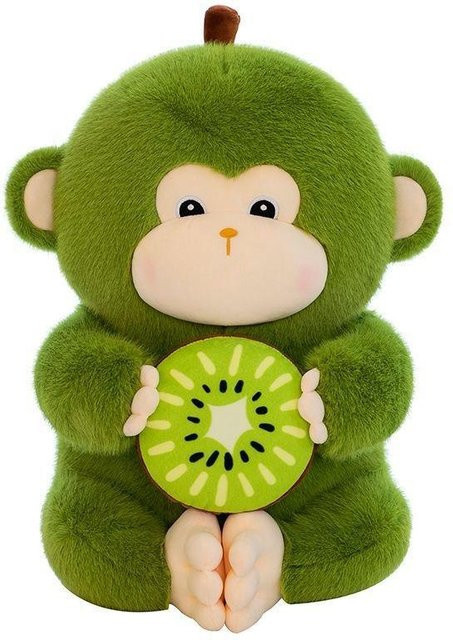Kiwi-Affen-Stofftier, Affenpuppe, 25 cm, grün, beige, ab 14 Jahre - Bild 1