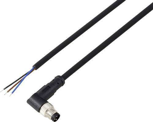 TRU COMPONENTS Anschlussleitung TC-13751852 M8 x 1 Stecker gewinkelt, 3-polig, Schwarz, 5m - Bild 1