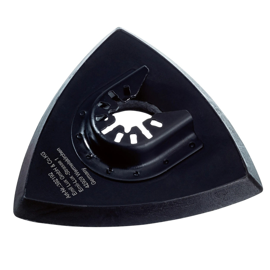 LUX-TOOLS Kletthaftschleifplatte für Multitool in Schwarz, Durchmesser: 90 mm - Bild 2