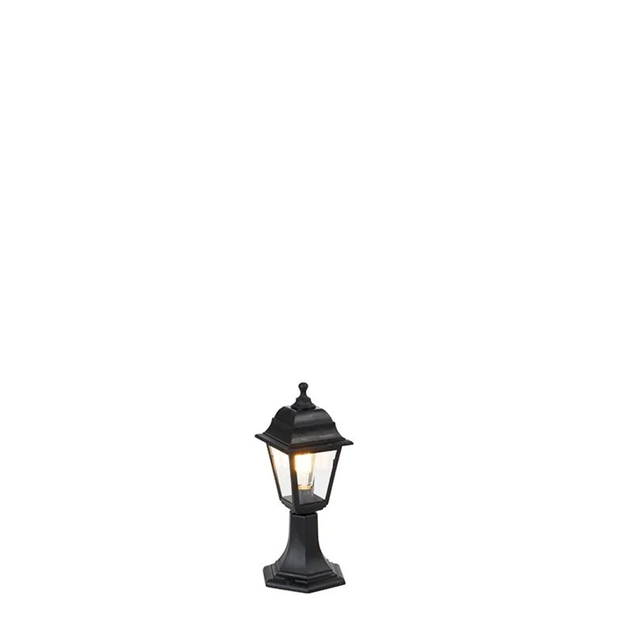 QAZQA Klassische Außenleuchte Schwarz IP44 Pollerleuchte für Garten und Terrasse mit E27 Fassung, Höhe: 44 cm - Bild 2